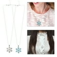 thumbnail image 2 of 2Pcs Charmant Collier Flocon de Neige Incrusté de Diamants Collier Femmes Cou Décor, 2 of 9