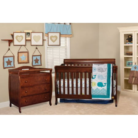 AFG Baby Furniture Alice Grace 4-in-1 Convertible 2 Piece Crib