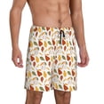 thumbnail image 2 of Wukai Autumn Pears Men’s Short Pajama Pants With Pockets Soft Sleep Pj Shorts for Men-X-Large, 2 of 6
