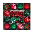 thumbnail image 3 of 44 piezas de bolas navideñas, adornos colgantes decorativos, esferas, adornos hechos de Coche rojo verde, 3 of 9