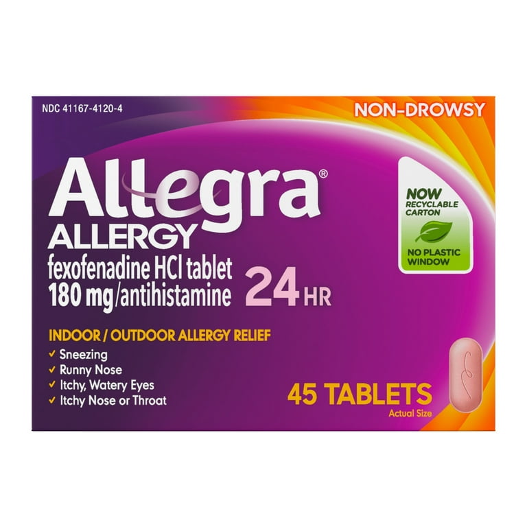 Allegra Adult 24-Hour Allergy Relief Tablets, Non-Drowsy Indoor