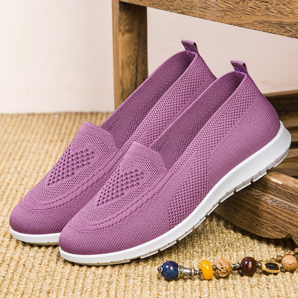 CEHVOM Fashion Women Shoe Soft soled Comfortable Flying Woven Casual Ladies Shoes