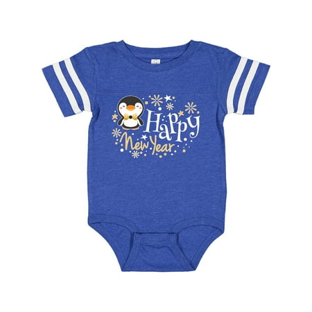 

Inktastic Happy New Year with Cute Penguin Gift Baby Boy or Baby Girl Bodysuit