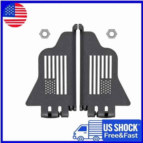 Front Door Metal Rest Pedals Foot Pegs For 2007-2022 Jeep Wrangler JK JKU JL JLU