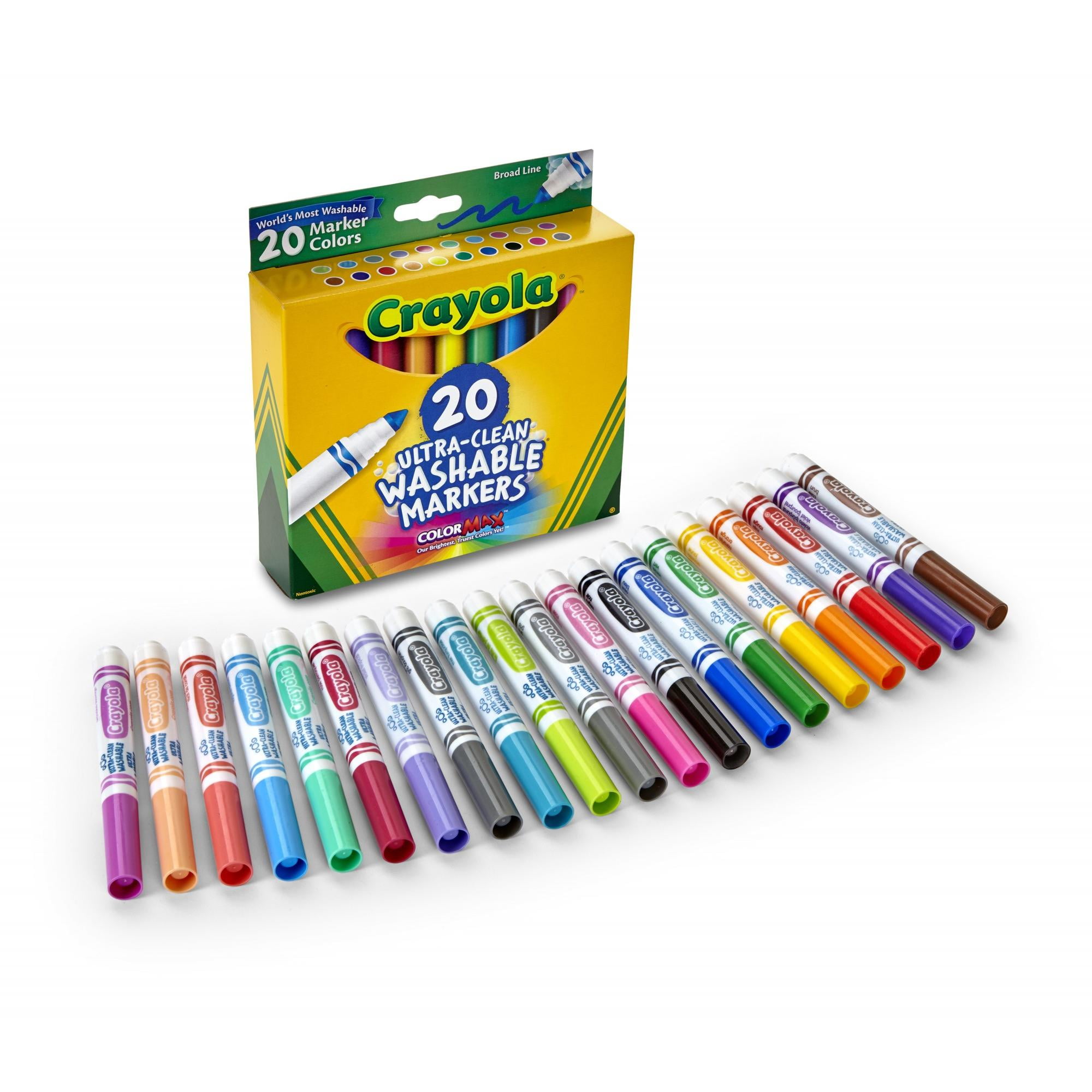 Crayola Ultra-Clean Broad Line Washable Markers-Assorted Colors 64/Pkg -  071662081805