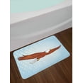 thumbnail image 2 of Eagle Bath Mat, Pop Art Half Toned Background Falcon Retro Comic Style Illustration, Plush Bathroom Decor Mat with Non Slip Backing, 29.5" X 17.5", Pale Blue Cinnamon, by Ambesonne, 2 of 2