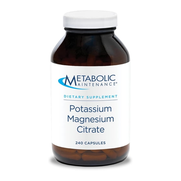 Metabolic Maintenance Potassium Magnesium Citrate - Highly Bioavailable Mineral Supplement - Supports Cardiovascular, Nerve   Muscle Health. No Fillers (240 Capsules)