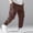 #069-Coffee, variant on Mineart Men's Tech Style Cargo Pants with Multiple Zippered Pockets and Cuffed Hems Waterproof Lightweight Joggers