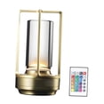 thumbnail image 4 of Lámpara de mesa táctil, lámpara de mesilla de noche con control remoto, ideal para bodas y sala de estar LED. oro, 4 of 9