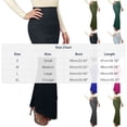 thumbnail image 3 of Zedker Women's High-Waist Solid Color Maxi Skirts with Ruffle Hem and Bodycon Fits – Elegant Office Wear,Army Green,L, 3 of 6