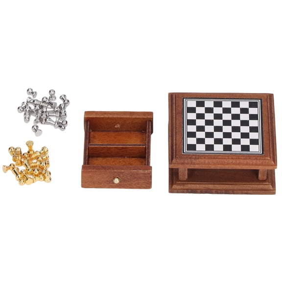<p>Miniature Chess Set, Mini Exquisite Chess Table Set Gift Portable Collection For Home</p>