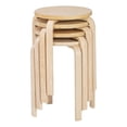 thumbnail image 1 of Linon Tenley Bentwood Tabouret Rond en Bois de 18 Pouces en Brun Naturel (Ensemble de 4), 1 of 13