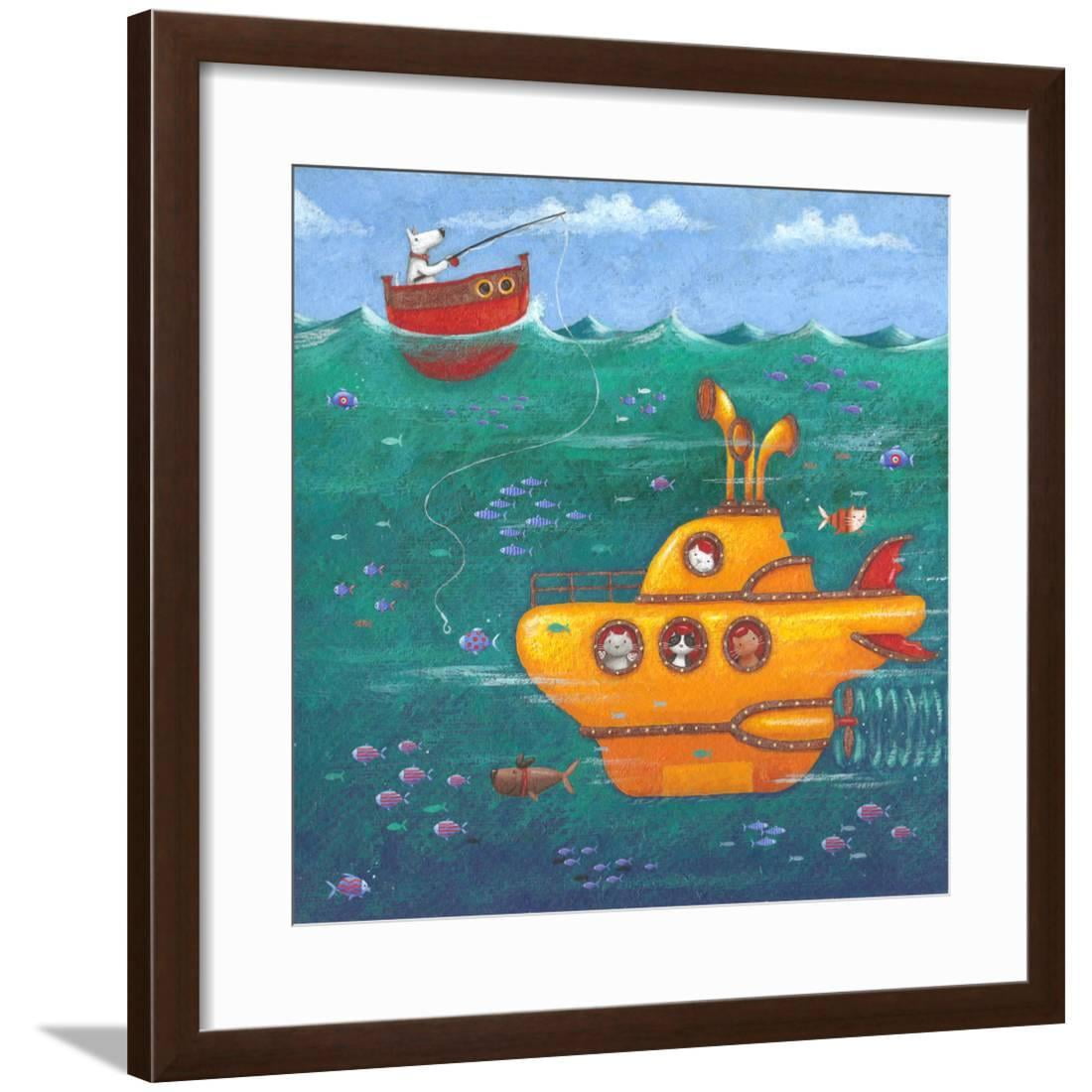 Yellow Submarine Framed Print Wall Art By Peter Adderley