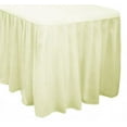 thumbnail image 2 of The Great American Store Polyester 8ft Rectangle Fitted Ivory Tablecloth With Pleated Table Skirt for Party, Banquet, Wedding Tablecloths (L96"x W24"x H28"), 2 of 3