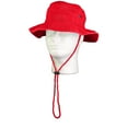 thumbnail image 6 of Wide Brim Hiking Fishing Safari Boonie Bucket Hats 100% Cotton UV Sun Protection For Men Women Outdoor Activities L/XL Red, 6 of 7