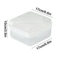 thumbnail image 3 of YIKA Tupperware Container Outdoor Salad Bento Box Microwave Heatable Plastic Lunch Box Worker Loss Lunch Box Box Fruit Container Kitchen Storage White, 3 of 6