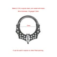 thumbnail image 2 of FANSING Halloween Septum Jewelry 16g Bat Septum Ring Surgical Steel Piercing Rings 16 Gauge 10mm Daith Hoop Earring Black Metal with Clear CZ, 2 of 4