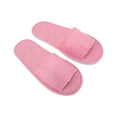 thumbnail image 2 of Unique Bargains 1 Pair Disposable Slippers Foldable Open-Toed Linen Slippers Hotel Slippers for Family Pink, 2 of 5