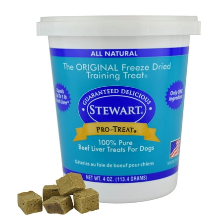 - Stewart Freeze Dried Beef Liver Dog Treats by Pro-Treat 4 oz. Tub
