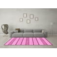 thumbnail image 3 of Ahgly Company Indoor Round Solid Pink Modern Area Rugs, 7' Round, 3 of 4