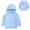 Light Blue, variant on Dyfzdhu Toddler Boys Girls Pullover Fleece Sweatshirt Children Solid Plus Babies Hooded Top
