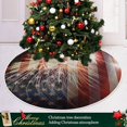 thumbnail image 6 of FMSHPON American Flag Tree Skirt Independence Day Xmas Christmas Tree Skirt Stand Mat for Holiday Party Decoration Indoor Outdoor 48 inches, 6 of 6