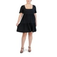 thumbnail image 3 of BCBG Paris Women's Knit Eyelet Sleeve Dress, 3 of 9