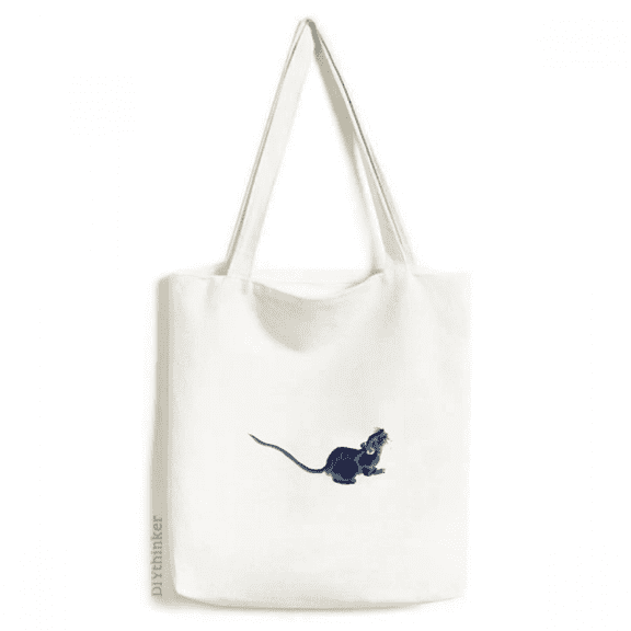 Chinese Zodiac Clever Vitality Intelligence Tote Canvas Bag Shopping Satchel Casual Handbag