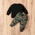 thumbnail image 7 of Toddler Fall Outfits Boys Cotton Meisai Autumn Patchwork Long Sleeve Pants Pullover Sweatshirt Set Clothes Baby Boys' Clothing Sets Black 3 Months-6 Months, 7 of 7