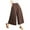 Coffee, variant on yillto Plus Size Pants for Womens Wide Leg Baggy Beach Vacation Causal Pant Elastic Waist Flowy Trousers