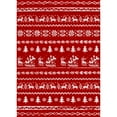 thumbnail image 4 of BERTHMEER Large Christmas Area Rug 8'X10' Christmas for Living Room Bedroom Dining Room Laundry Snowflake Print Washable Non-slip Rug,Red, 4 of 7