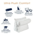 thumbnail image 3 of Cheer Collection Wedge Shaped Back Support Pillow and Bed Rest Cushion for Reading, Gaming, Watching - with Adjustable Neck Pillow, 3 of 5