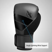 Hayabusa S4 Boxing Gloves For Men and Women, Black/Charcoal 16oz