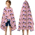 thumbnail image 3 of Pink Dachshund Chips Hooded Bath Towel，50"x30" for Ages 3 To 12 Kids, Quick Dry Lightweight Soft Microfiber Hood Beach Towel Cover Up for Kids, 3 of 7