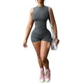 thumbnail image 2 of Txlixc, mono Sexy Bobycon para mujer, mono sin mangas con cuello redondo, mono de Color sólido para deportes de Yoga y gimnasio, novedad de verano 2022 Txlixc  Casual, 2 of 6
