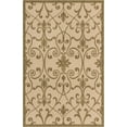 thumbnail image 2 of Unique Loom Botanical Collection Traditional Border Transitional Indoor and Outdoor Flatweave Area Rug, 5 Feet 3 Inch x 8 Feet, Brown/Beige, 2 of 2