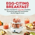 thumbnail image 3 of Dash Deluxe Rapid Egg Cooker for Hard Boiled, Poached, Scrambled Eggs, Omelets, Steamed Vegetables, Dumplings & More, 12 Egg Capacity, with Auto Shut off, White, 3 of 6