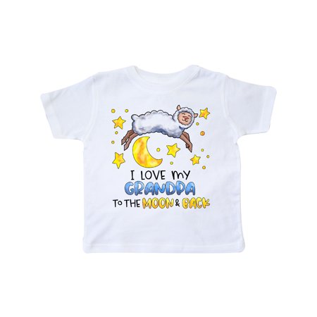 

Inktastic I Love my Grandpa to the Moon and Back Cute Sheep Gift Toddler Boy or Toddler Girl T-Shirt