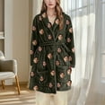 thumbnail image 5 of Fanxing Custom Robes for Women Personalized Face Robe Flannel Nightwear Customized Bathrobes Sleepwear Short Shaggy Black 3XL, 5 of 5