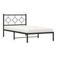 thumbnail image 4 of Metal Bed Frame Black Full Size with Headboard, 39.4x78.7in Steel Platform Bed, 4 of 9