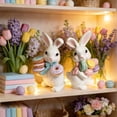 thumbnail image 6 of Ayieyill Easter Bunny Decorations, 2Pcs Easter Bunny Resin Ornaments for Home Courtyard Tabletop to Enhance The Easter Atmosphere, 6 of 9