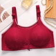thumbnail image 3 of Ramiter Plus Size Lingerie Underwear Breathable Sports Wearing Women Vest Pad Top Sexy Bra Chest 44,Red, 3 of 4