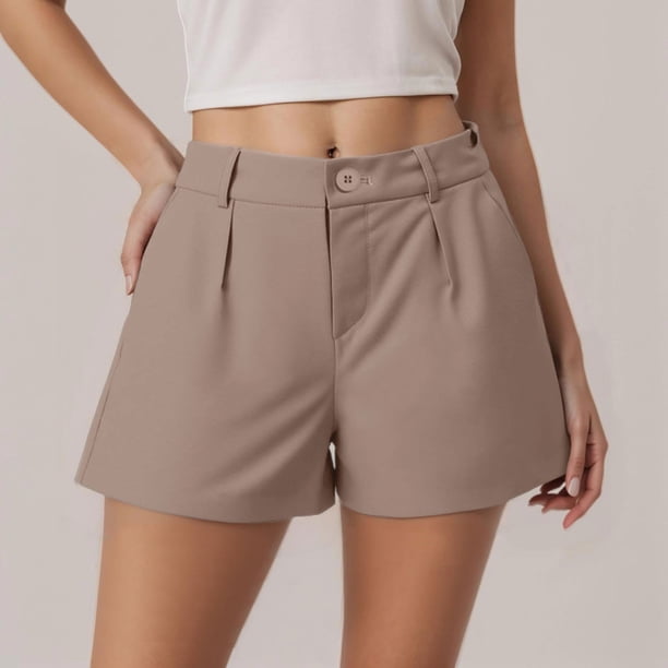 WILLBEST Pantalones Casuales Para Mujer, Cómodos Pantalones Cortos de Verano, Ligeros, Elásticos, de Tela Transpirable, Versátiles, Para Uso Diario, de Fácil Cuidado, Ideales Para El Tiempo Libre.