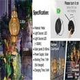 thumbnail image 2 of 2025 Hanging Solar Lantern Outdoor Decor - Weather-Resistant LED Solar Light, Energy-Saving Portable Design, Rattan Frame, Ideal for Garden Patio Yard Porch Holiday Ambiance Decor, 20in, Colorful, 2 of 8