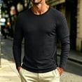 thumbnail image 2 of Vetsdori Tshirts for Men Winter Long Sleeve Breathable Pullover Sport Lightweight Crew Neck Stylish Mens Shirts Plain, 2 of 6