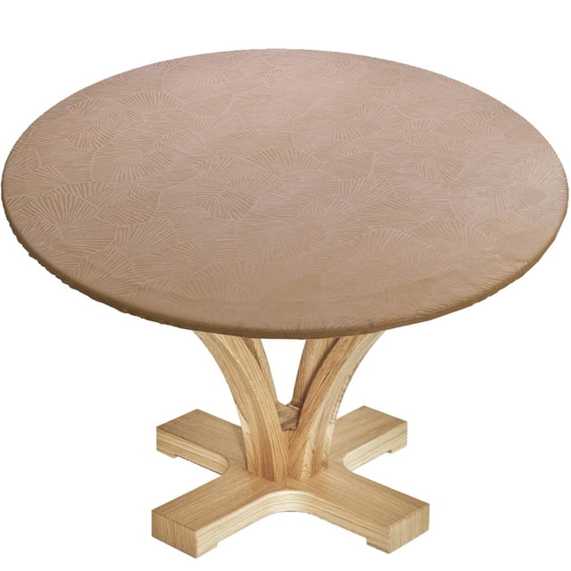 Nappe de 23,6 Po Imperméable et Résistante aux Taches, Housse de Table Antidérapante avec Bord Élastique, Housse de Protection Décorative pour Table, Nappe en Polyester