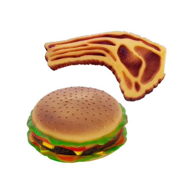 squeaky cheeseburger dog toy