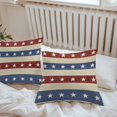 thumbnail image 6 of 4th of July Throw Pillow Covers 24x24 Inch Set of 2, Blue Red Star Striped Independence Day Waterproof Outdoor Pillow Covers, Decorative Cushion Pillowcases for Couch, Sofa, Bed, Garden, Patio, 6 of 9