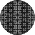 thumbnail image 1 of Ahgly Company Indoor Round Patterned Night Black Area Rugs, 5' Round, 1 of 6
