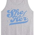 thumbnail image 2 of Instant Message - She Her - Men's Jersey Tank Top, 2 of 5
